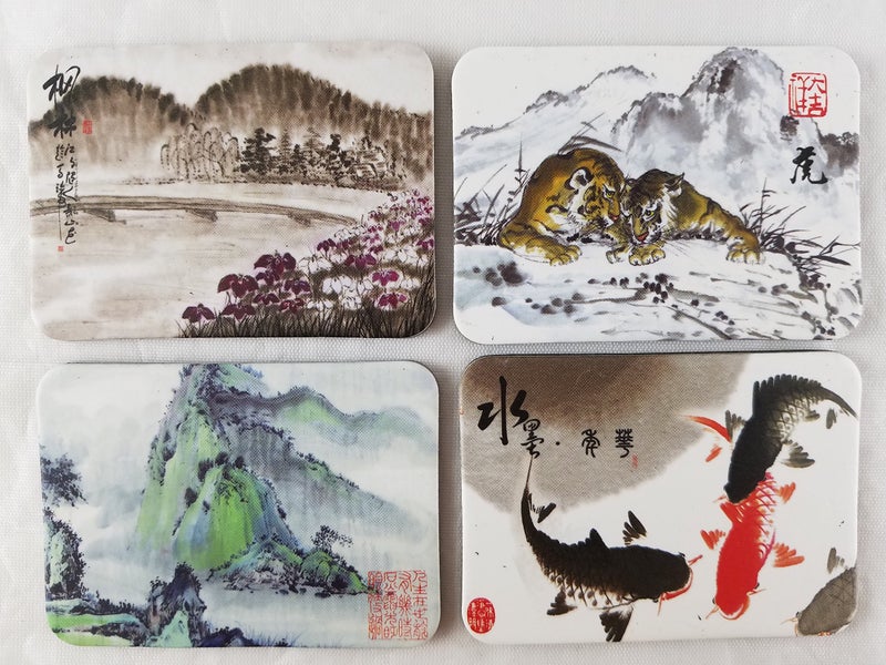 Cohpoh Chinese Writing Brush Style Fridge Magnets Refrigerator Magnet Design Decorations Art Decor Items Pattern Souvenirs Set of 24 - Image 3